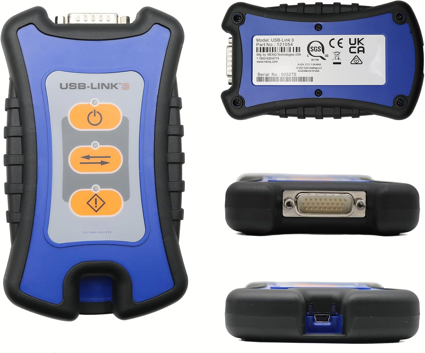 for Nexiq 3 121054 USB Link 3 Wired Edition Universal Truck Excavator Diagnostic Scanner Repair Info Database Plug & Play for Heavy Duty Diesel Engine Code Reader Tool (Nexiq 3)