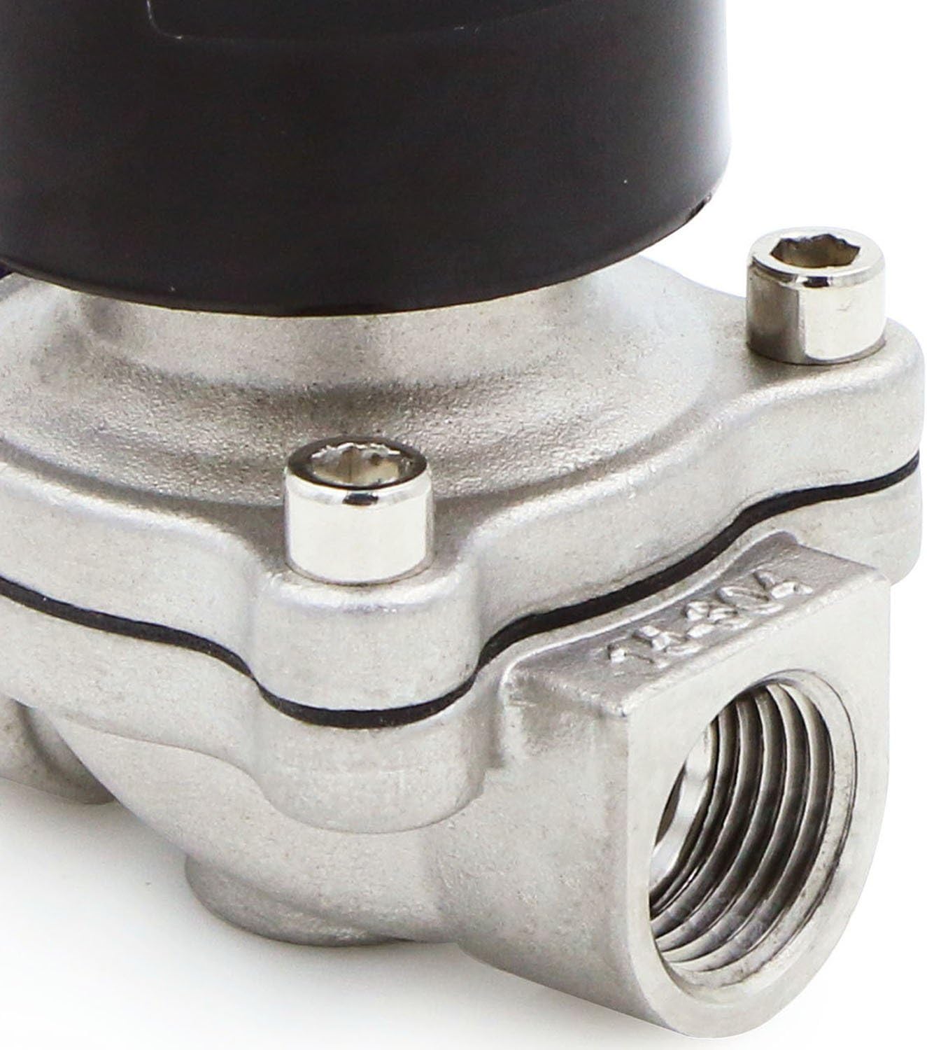 U.S. Solid Stainless Steel Electric Solenoid Valve 110VAC Normally Closed Air Water (1/2 Inch)