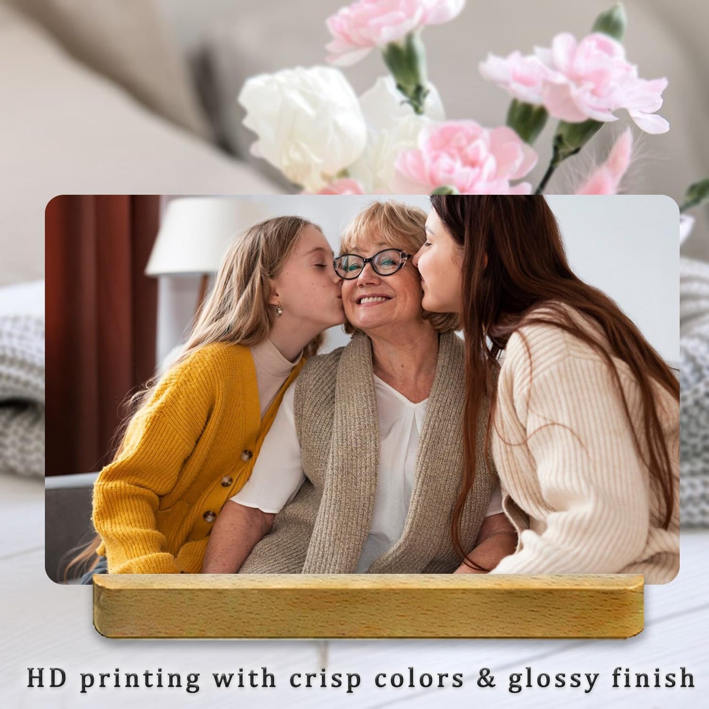 Custom Metal Photo Prints, Personalized Picture Frame with Your Photos, Customized Photo Gifts for Lovers, Couples, Family and Home Decor