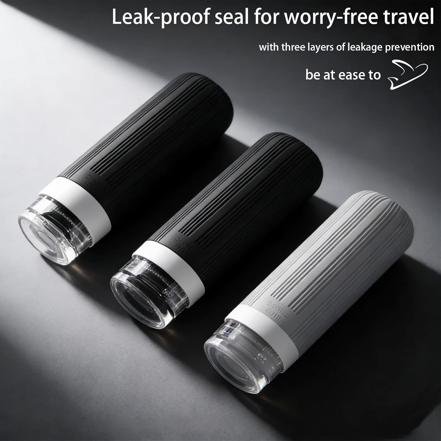 16 Pack 3.4oz Portable Travel Bottles, TSA Approved Leak-Proof Silicone Toiletry Containers, Refillable Squeezable for Shampoo, Conditioner, Cologne, Perfume & Lotion – On-the-Go Essentials