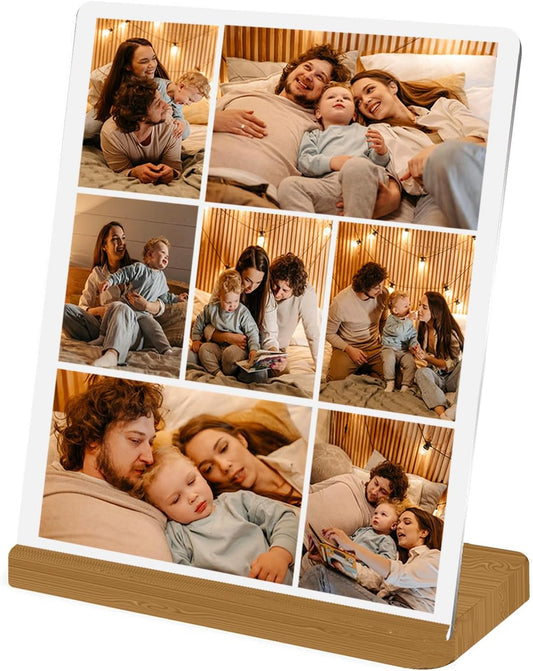 Custom Metal Photo Prints, Personalized Picture Frame with Your Photos, Customized Photo Gifts for Lovers, Couples, Family and Home Decor