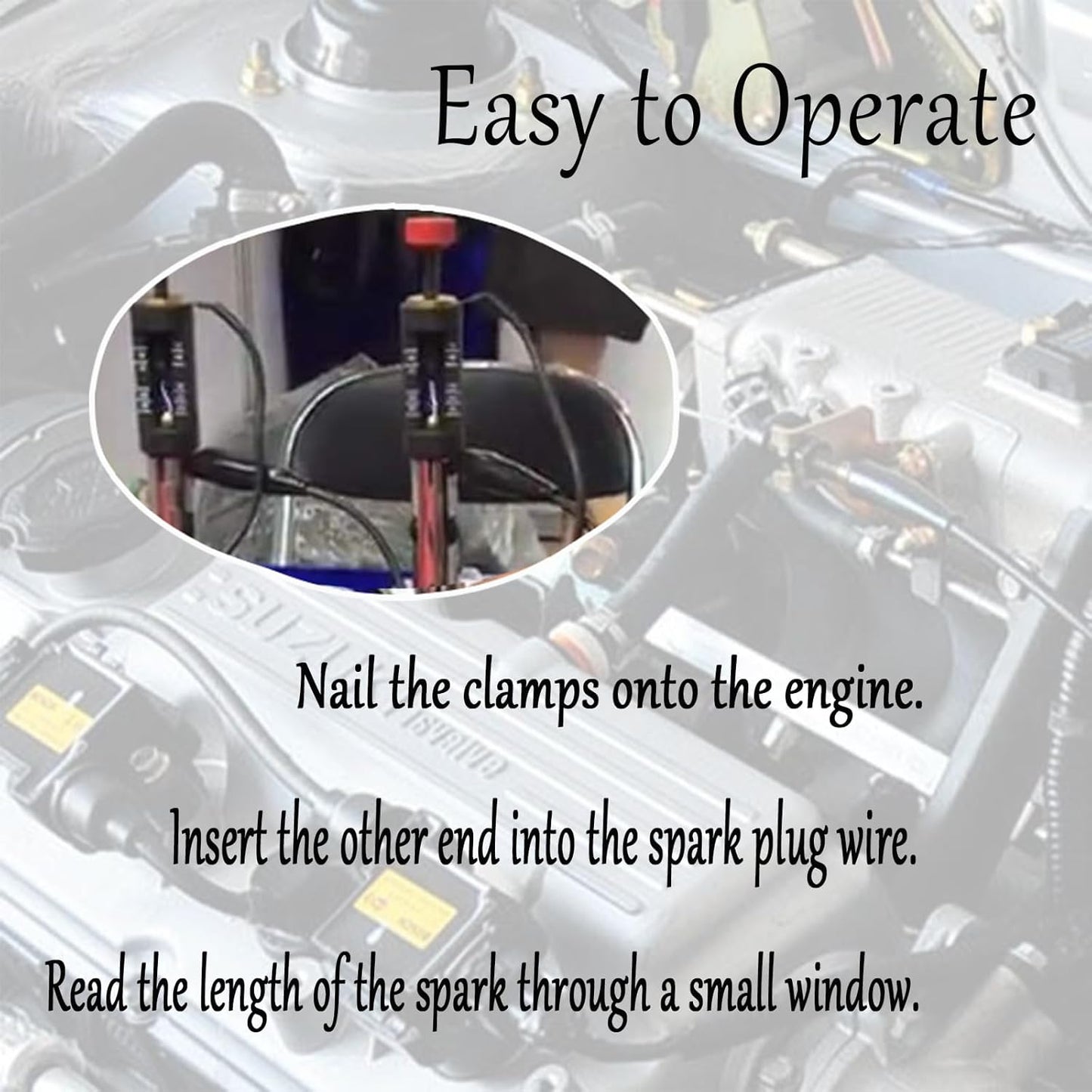 Spark Plug Tester Adjustable Car Ignition System Coil Tester Coil on Plug Spark Circuit Tester Automotive Diagnostic Tester Tool