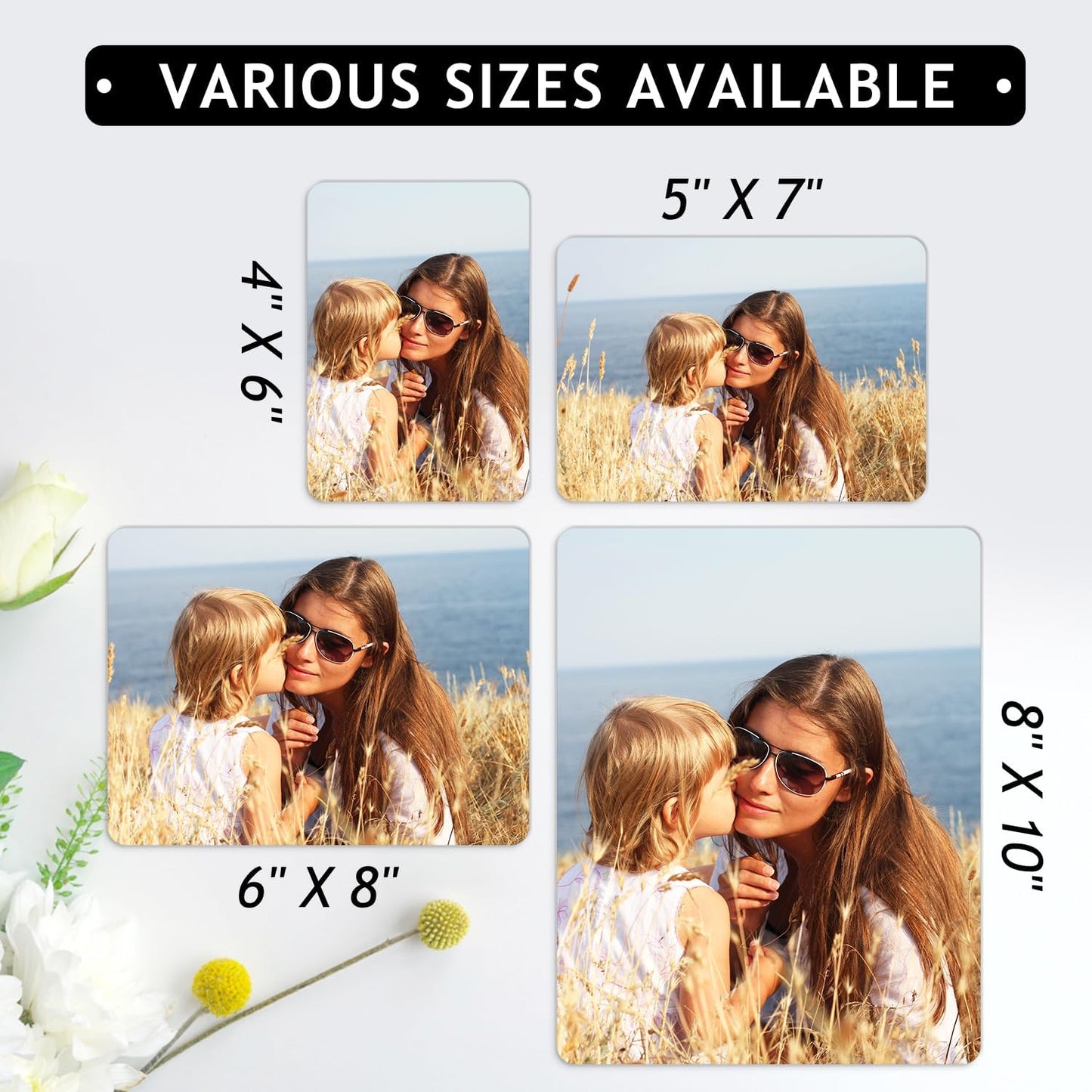 Personalized Metal Photo Print for Mom, Custom Framed Photo Gifts for Mother's Day Gifts from Daughter Son Kids- Gift Wrapping Available