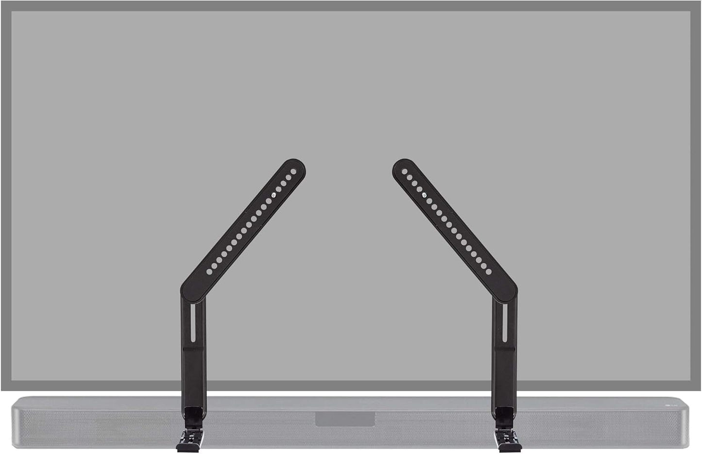 ECHOGEAR Sound Bar Mounting Bracket for Under TV - Adjustable Height & Depth for Max Compatibility Between TV & Soundbar - Dolby Atmos Compatible & Works with LG, Vizio, Bose & More