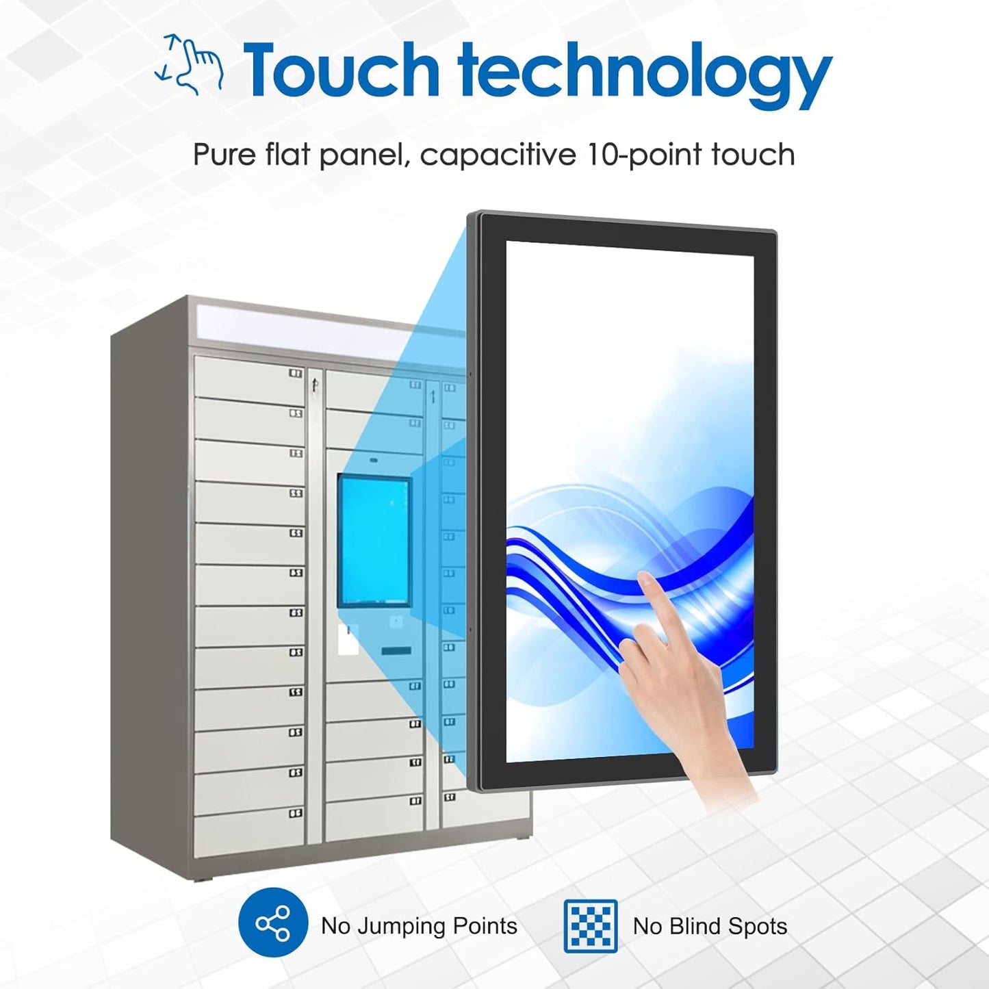 GreenTouch 1000 Nits High Brightness Industrial 18.5 Inch Open Frame Capacitive Touch Screen Monitor