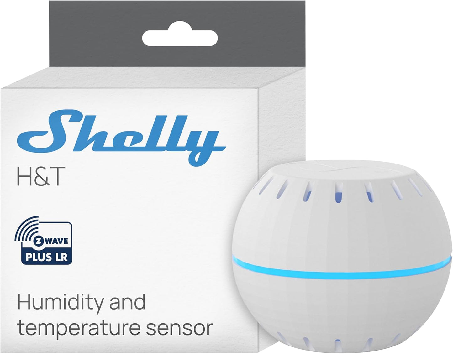 Shelly Wave H&T US White US LR, Z-Wave Long Range Indoor Smart Temperature & Humidity Monitor, Compatible with Alexa, Google Home, SmartThings, Home Assistant, Free Data Storage, Remote Monitoring