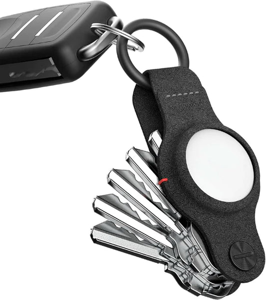 KeySmart AirTag Keychain Key Holder, Compatible with Apple AirTag Holder, Key Organizer Keychains
