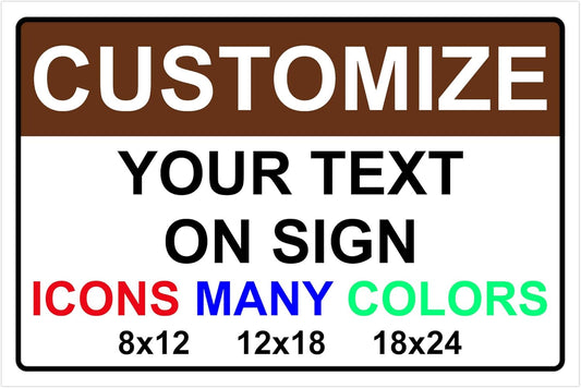Custom Signs for Outside - Personalized Metal Signs for Outdoors, Home, Airbnb, Office, 18x24 Inch Custom Metal Sign Rust Free, UV Protected, Waterproof and Easy to Install - Made in USA