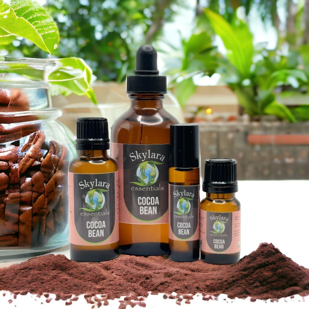 Organic Cocoa Bean Essential Oil (Chocolate) - Pure, Aromatic, and Rich | Natural Chocolate Scent for Aromatherapy (10ml)