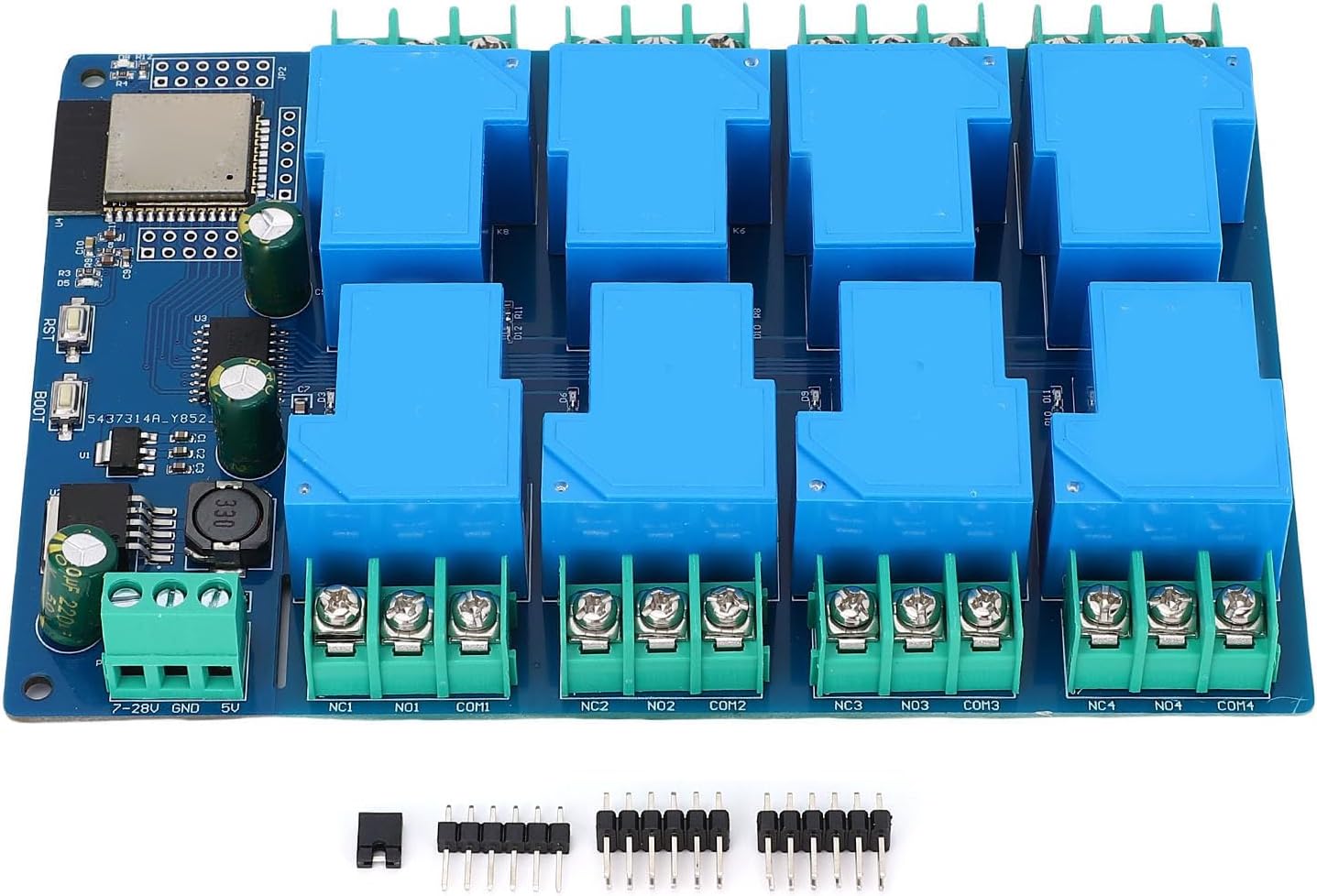 EVGATSAUTO 8 Channel Relay Module, PCB Construction, Remote Control WiFi Smart Switch for Home Automation and Access Control