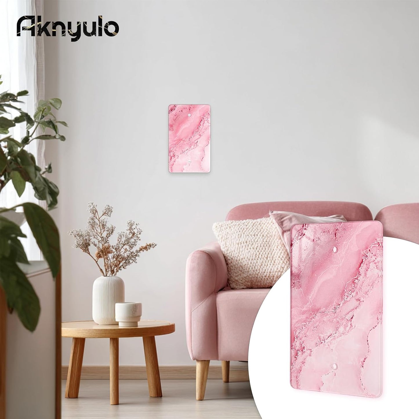 Abstract Pink Marble Design Acrylic Wall Plates Blank Wall Plate Light Switch Cover Plate Blank Wall Plate Decorative Acrylic Light Switch Cover