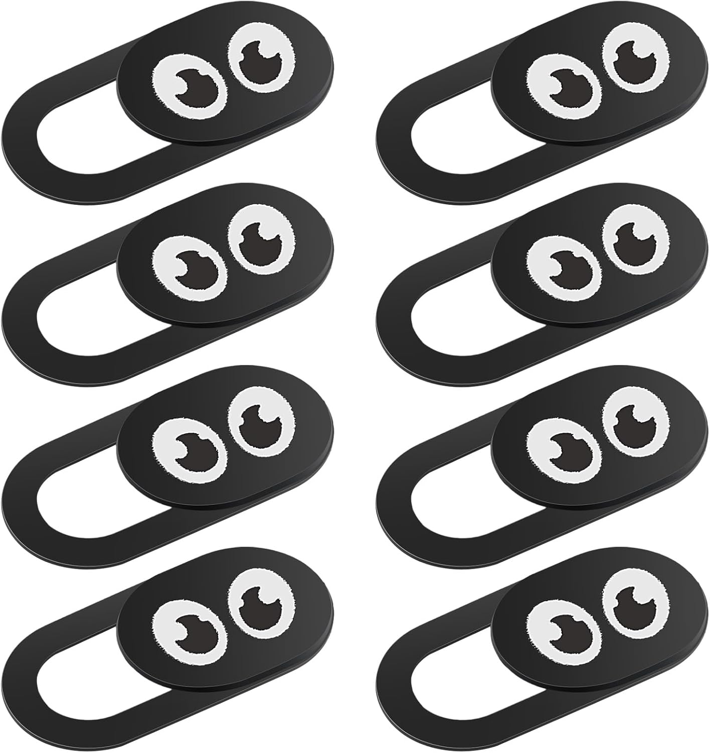 Thin Webcam Cover Slide, 8PCS Phone Camera Cover Laptop Camera Blocker Slider Strong Adhesive Protect Privacy Security Compatible with Tablet Desktop PC Smartphones(Eye)
