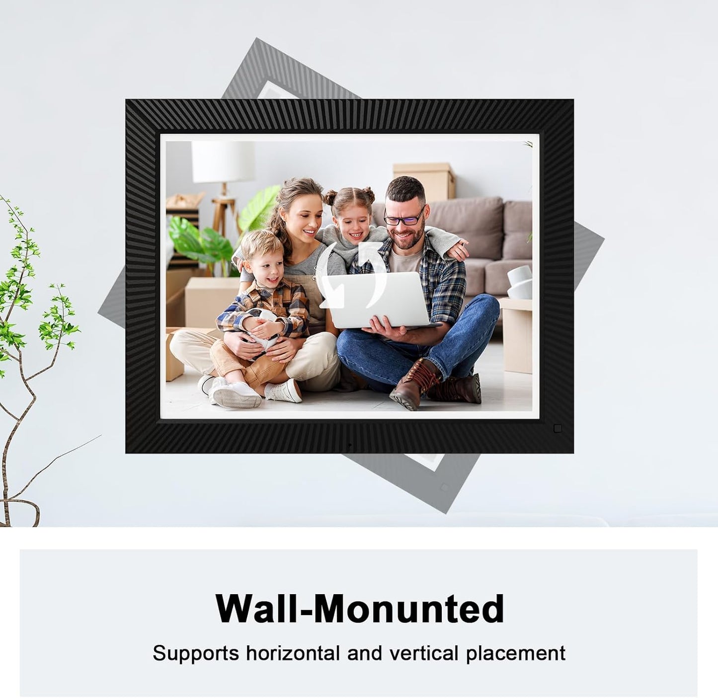 Large Digital Photo Frame 16.2"-Digital-Picture-Frame - 32GB Dual-WiFi Digital Frame, No Touch Screen, Slideshow, Load Photo Video from Phone via APP Email, Free Cloud Storage, Gift for Mom Dad