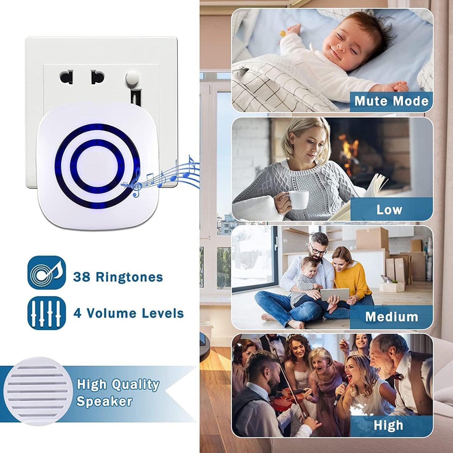 Motion Detector Sensor, SiegenPro Driveway Alarm Wireless, Home Security Business Motion Sensor Alarm Indoor Outdoor Weatherproof
