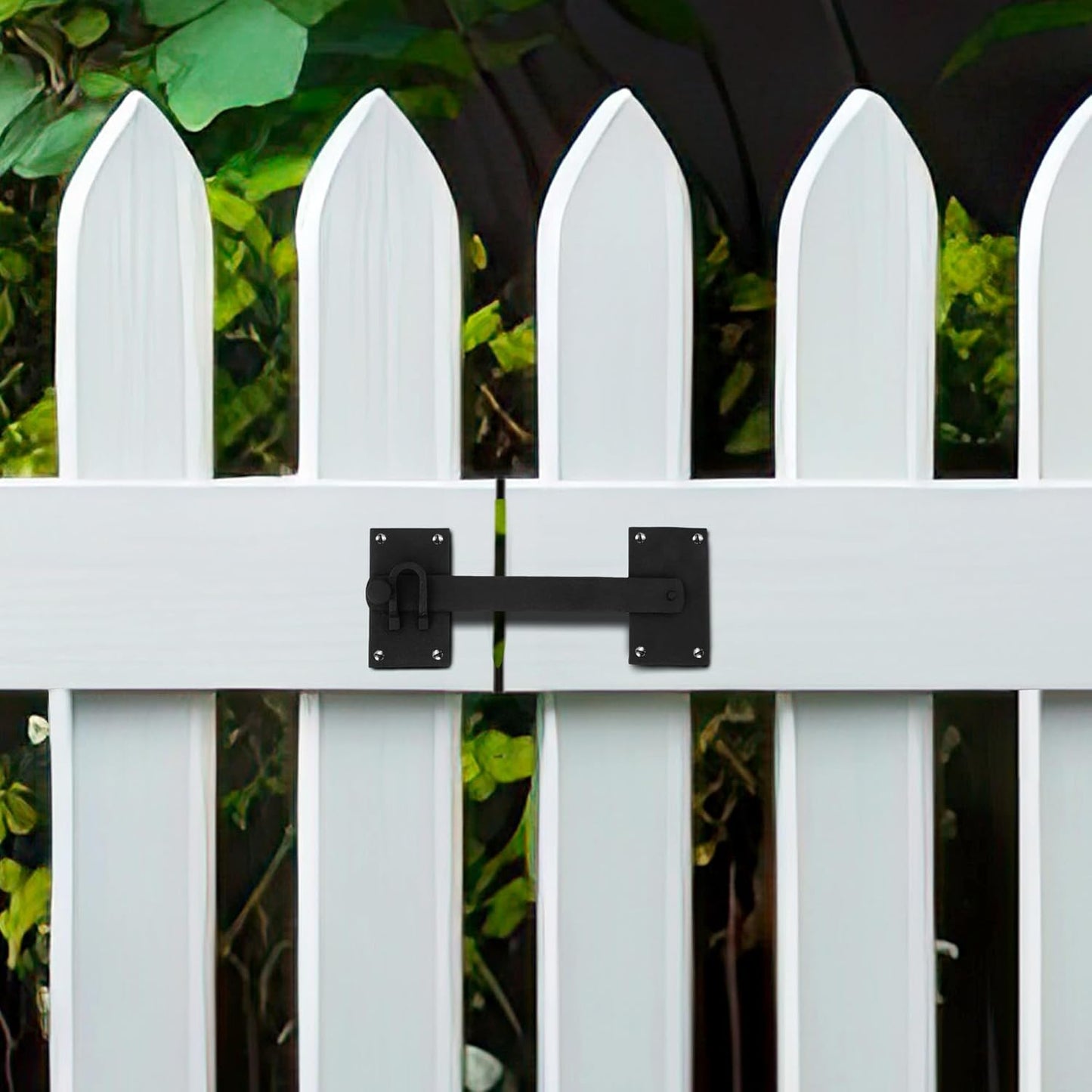 Renovators Supply Manufacturing Black Iron Gate Flip Latch 12" Large Antique Two Sided Flip Locks Rust Resistant Powder Coated Barn Door and Fence Gate Latches with Hardware