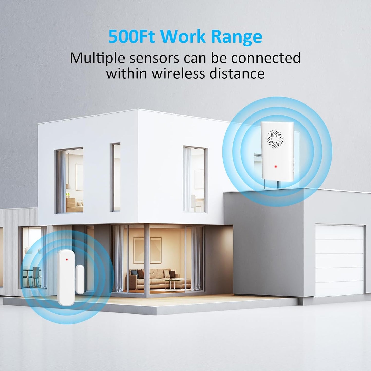 Door Chime, Wireless Door Open Sensor Alarm When Entry Business/Office/Store (500ft Range 51 Ringer Adjustable Volume) Home Alert Bell for Kid/Toddler Safety, 1 Receiver+3 Sensors