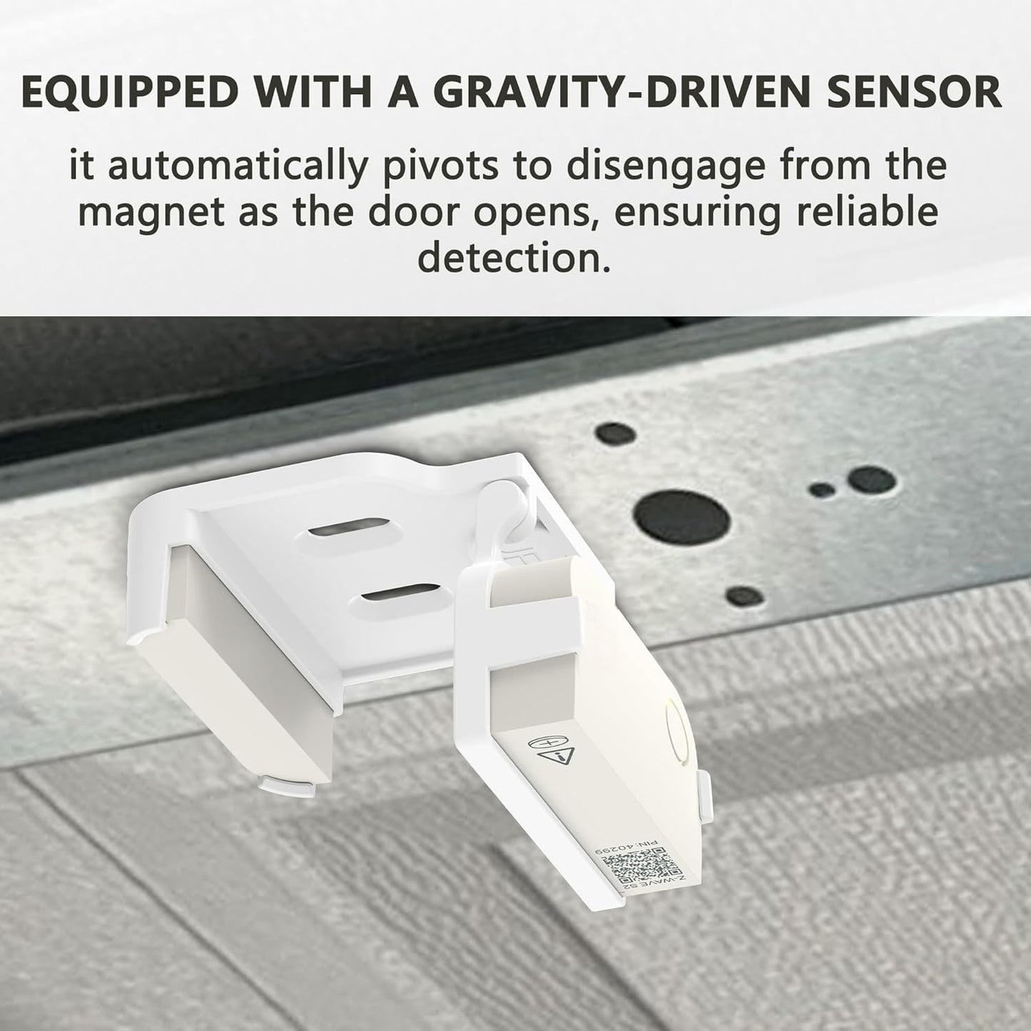 Garage Door Bracket for Ring Alarm Contact Sensor 2nd Gen – White Mount with Snap Clip & Screws – Secure Fit, Easy Install, Ring Compatible Accessory (1-Pack, Sensor Not Included)