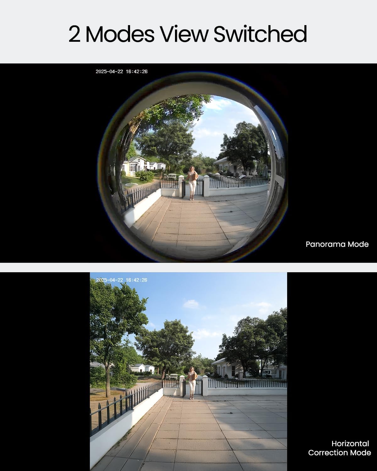 ieGeek Doorbell Camera Wireless No Subscription, 3MP Video Doorbell with Chime, 180° Head to Toe View, 2-Way Talk Voice Changer, AI Motion Detection Night Vision, Only 2.4GHz WiFi, Works with Alexa