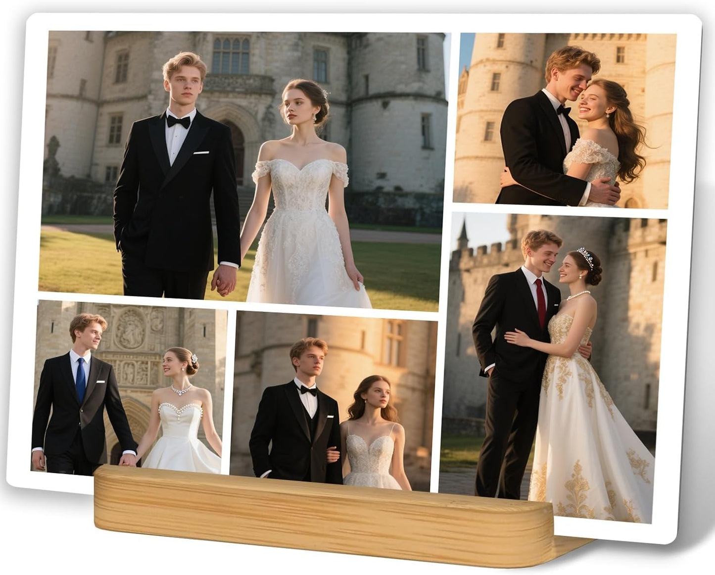 Custom Metal Photo Prints, Personalized Print Photos Frame for Desk, Customize Picture Frames Gifts for friend, remember, Lovers, Family Home