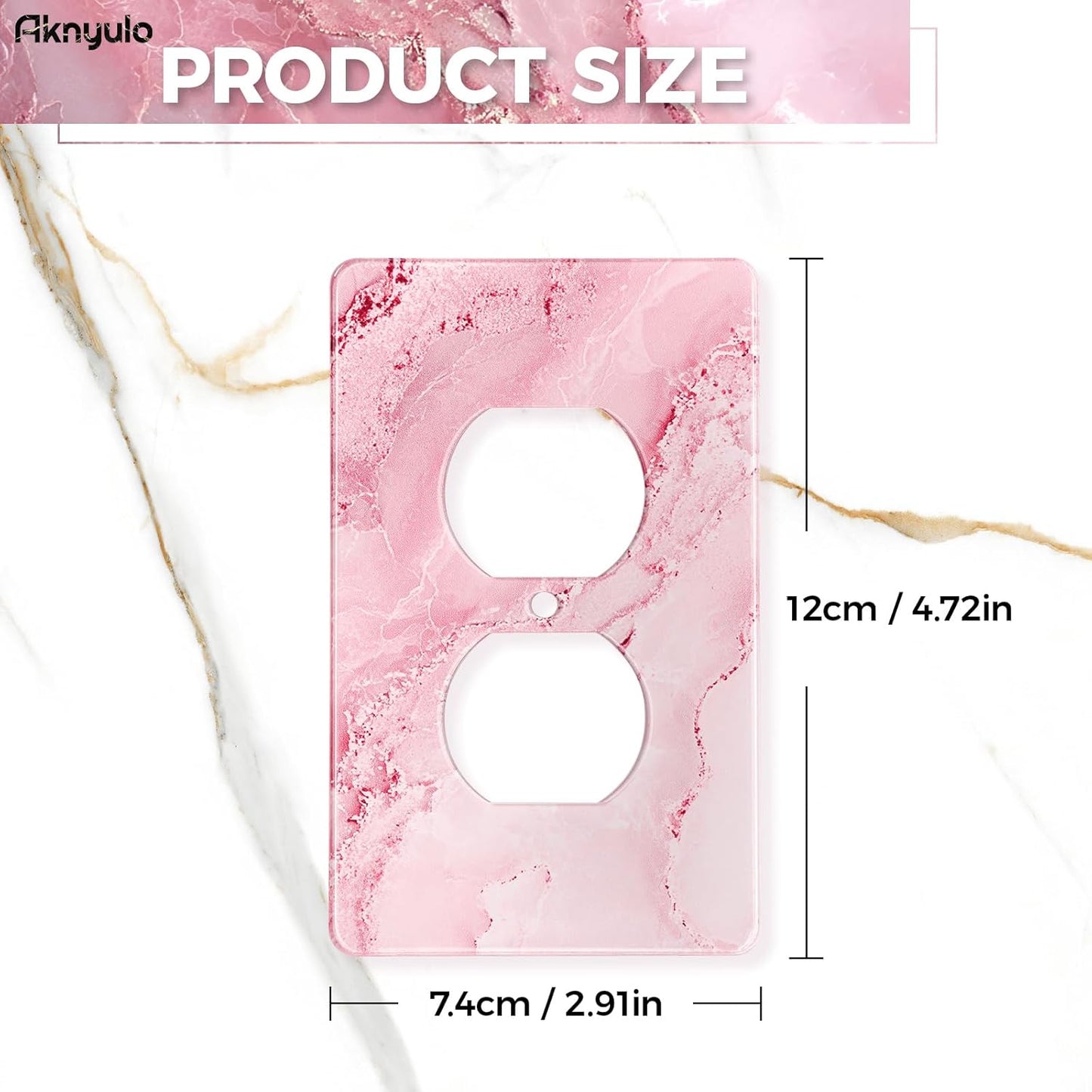 Abstract Pink Marble Design Acrylic Outlet Cover Light Switch Plates Decorative Acrylic Outlet Covers Wall Plates Light Switch Covers