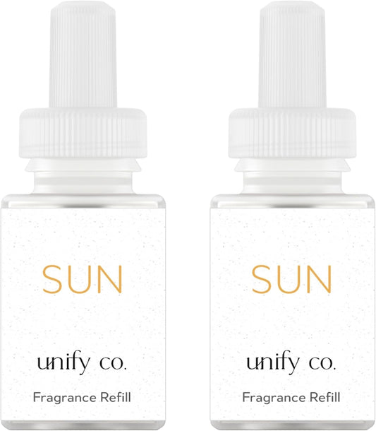Pura & Unify Co. Home Scent Refill - Smart Home Air Diffuser - Up to 120-Hours of Luxury Fragrance per Refill - Spring & Summer Fragrance - 2 Pack, Sun
