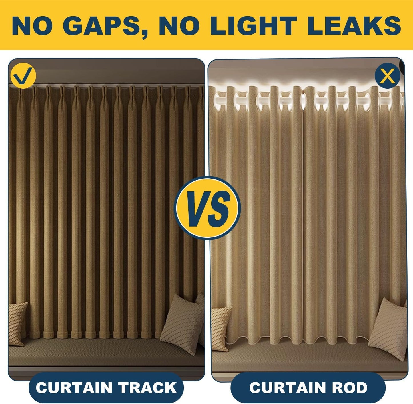 Retractable Curtain Track System, 11.8-13.5ft/141.7-161.4in Ceiling & Wall Mounting Aluminum Heavy Duty Track for Curtains with Silent Rollers, Adjustable Rod Rail for Room Divider/Shower/Living Room
