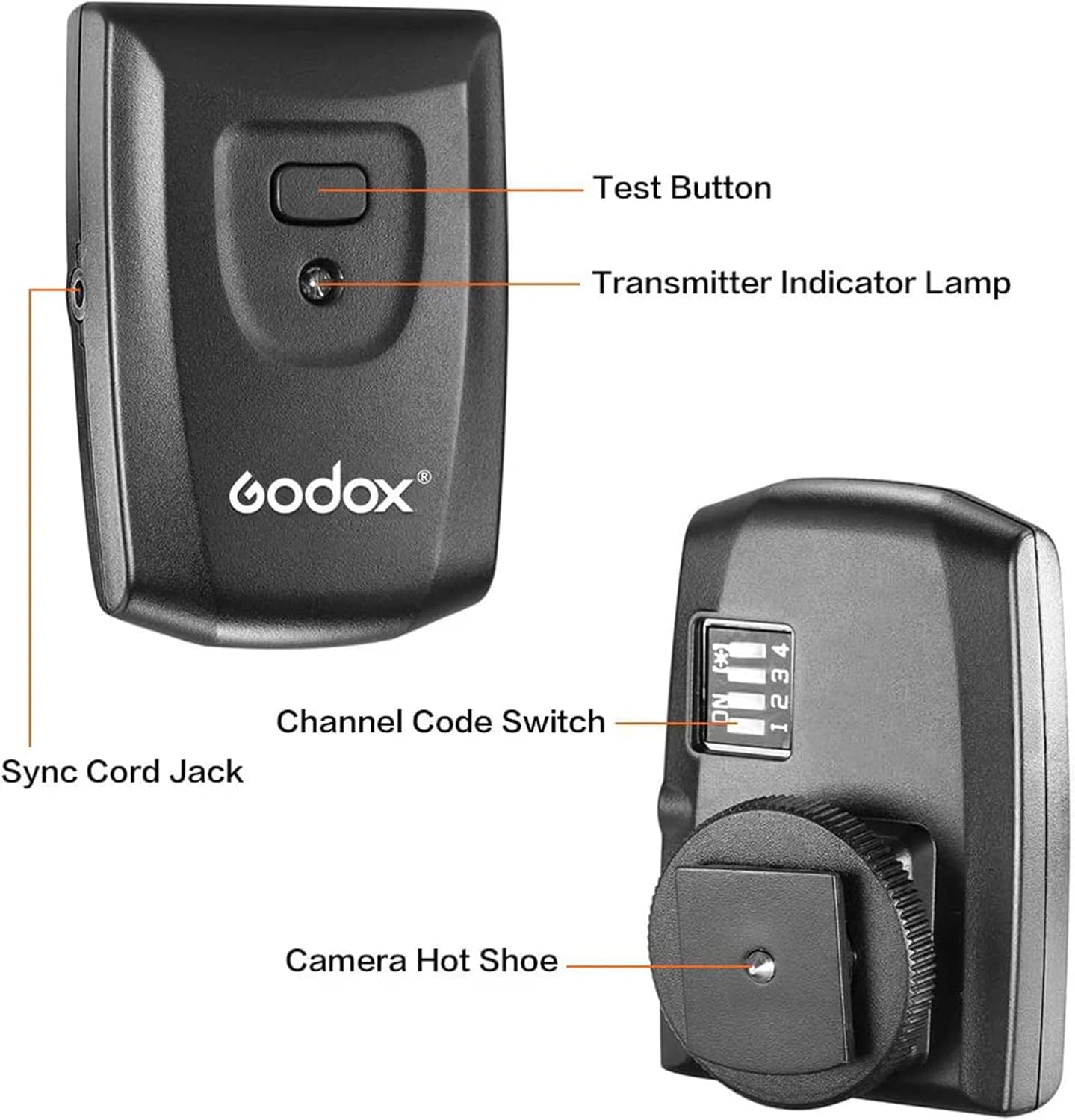 Godox CT-16 Wireless Radio Flash Trigger Receiver Kit, 16 Channel 433MHz Wireless Flash Trigger Kit (1x Transmitter+3X Receiver), Compatible for Canon Nikon Pentax DSLR Camera