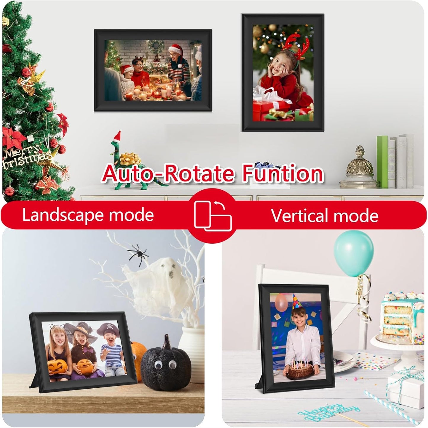 SSA WiFi Frame 32GB Digital Picture Frame WiFi 10.1 inch Digital Photo Frame with IPS Touch Screen, Auto-Rotate,Send 50 Photo Unlimited,Share Photos/Videos Instantly via App or E-Mail from Anywhere