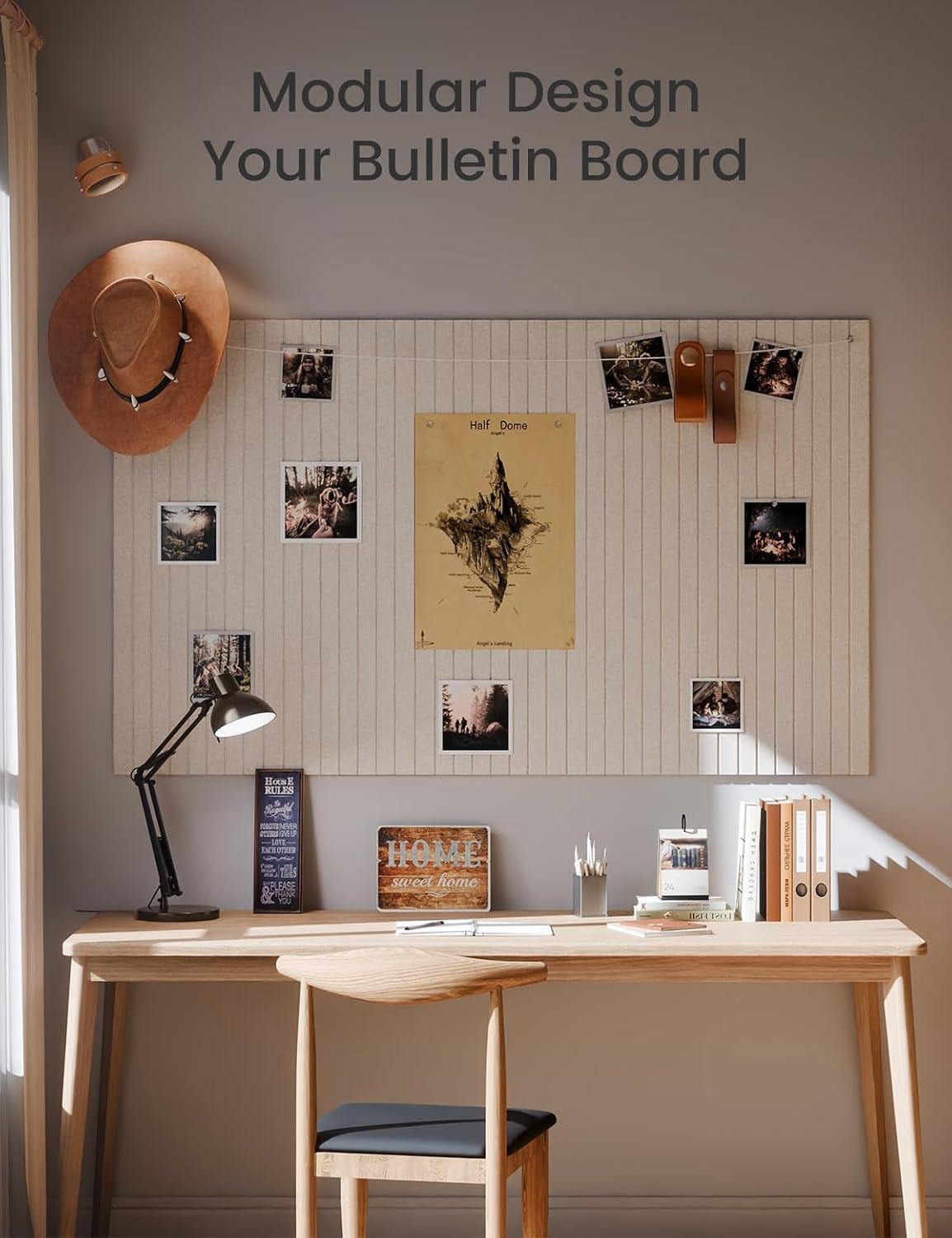 Large Felt Bulletin Board 48" x 36" Cork Board Alternative-12 Pack with 70 Safe Removable Adhesive Tabs, Cork Boards for Walls Cork Board for Home Office Classroom Pin Board (Oatmeal)