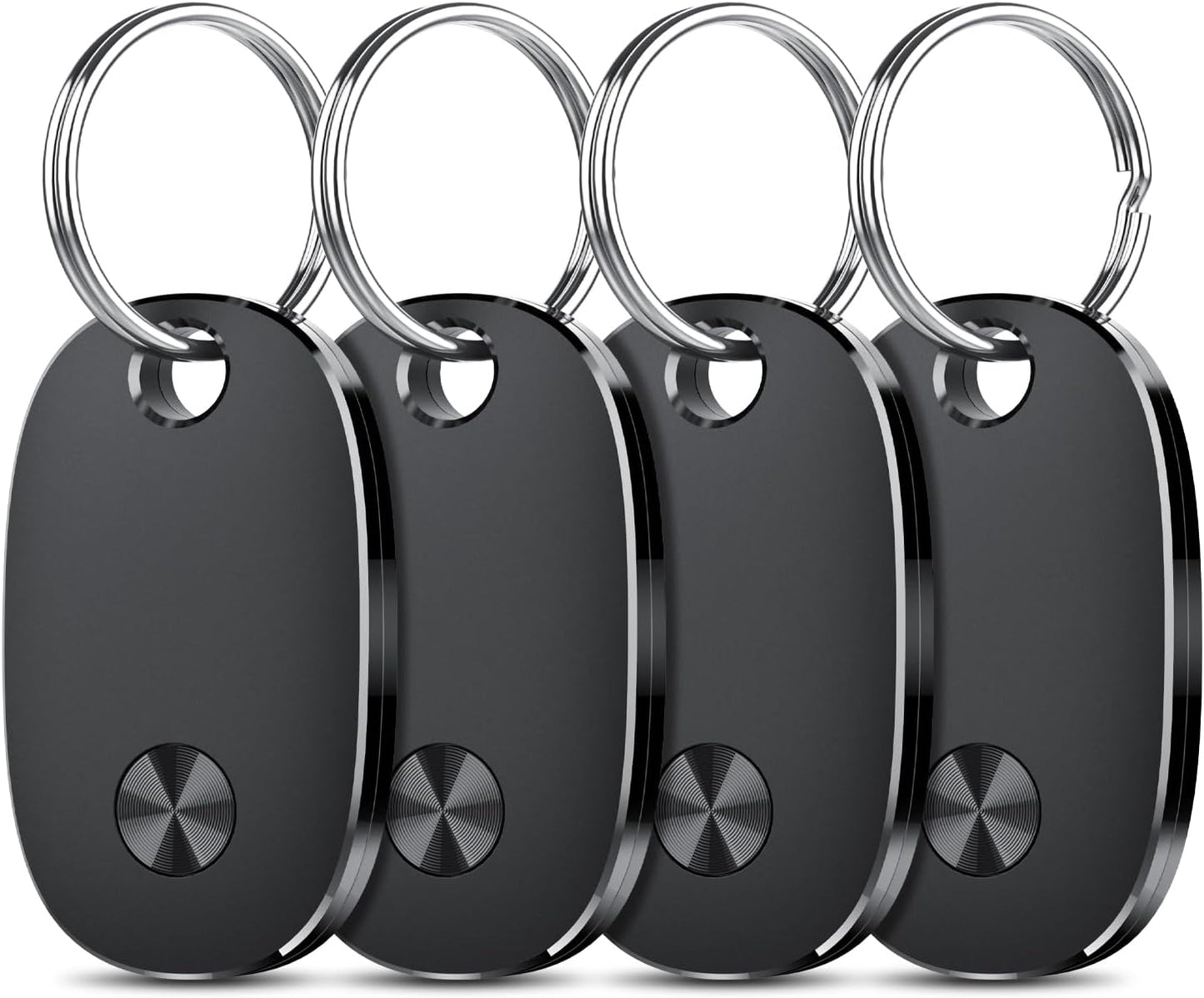 Tracker Tags-4 Pack, Bluetooth Tracker Works with Apple Find My APP (iOS Only), Keys Finder and Item Locator for Luggage, Backpack, Suitcases, Replaceable Battery, IP67 Waterproof weTag pro