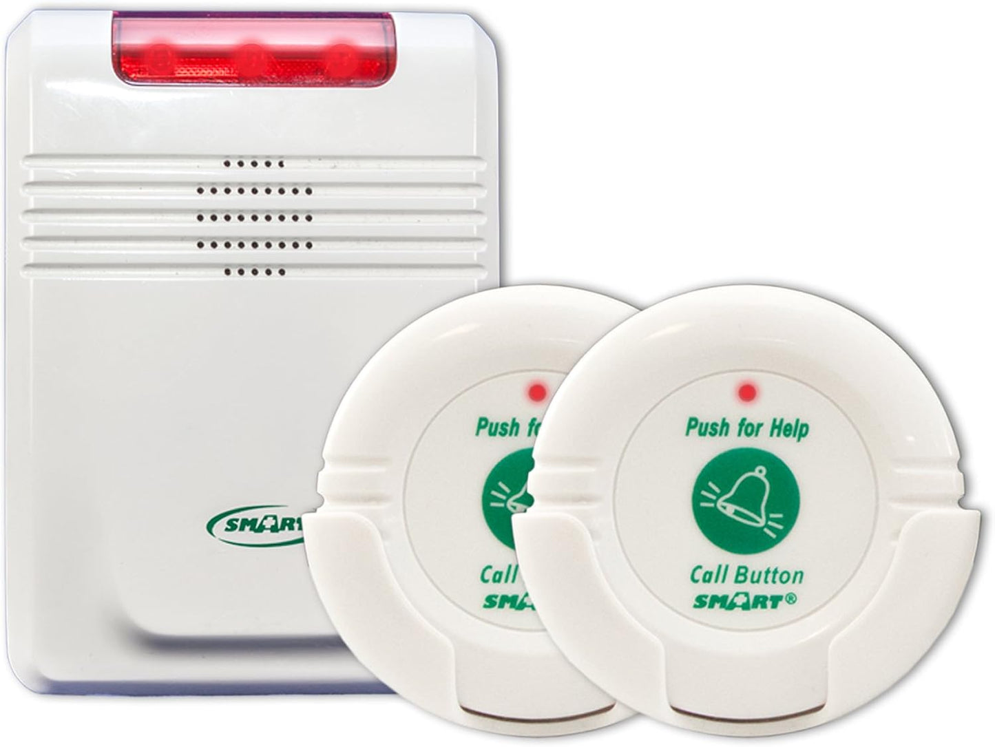 Smart Caregiver Wireless Monitor with 2 Nurse Call Buttons - Cordless Monitor with Two Call Buttons Alerts Caregiver up to 300 ft Away - Know When They Need Help!