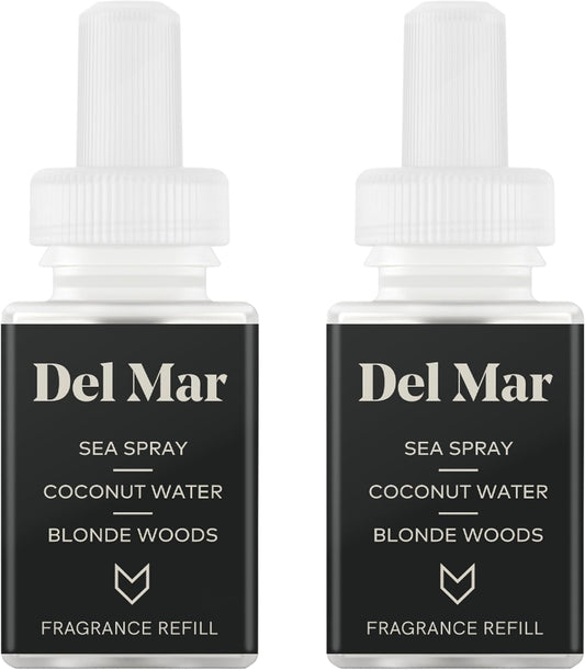 Pura & Guy Fox Home Scent Refill - Smart Home Air Diffuser - Up to 120-Hours of Luxury Fragrance per Refill - Spring & Summer Fragrance - 2 Pack, Del Mar