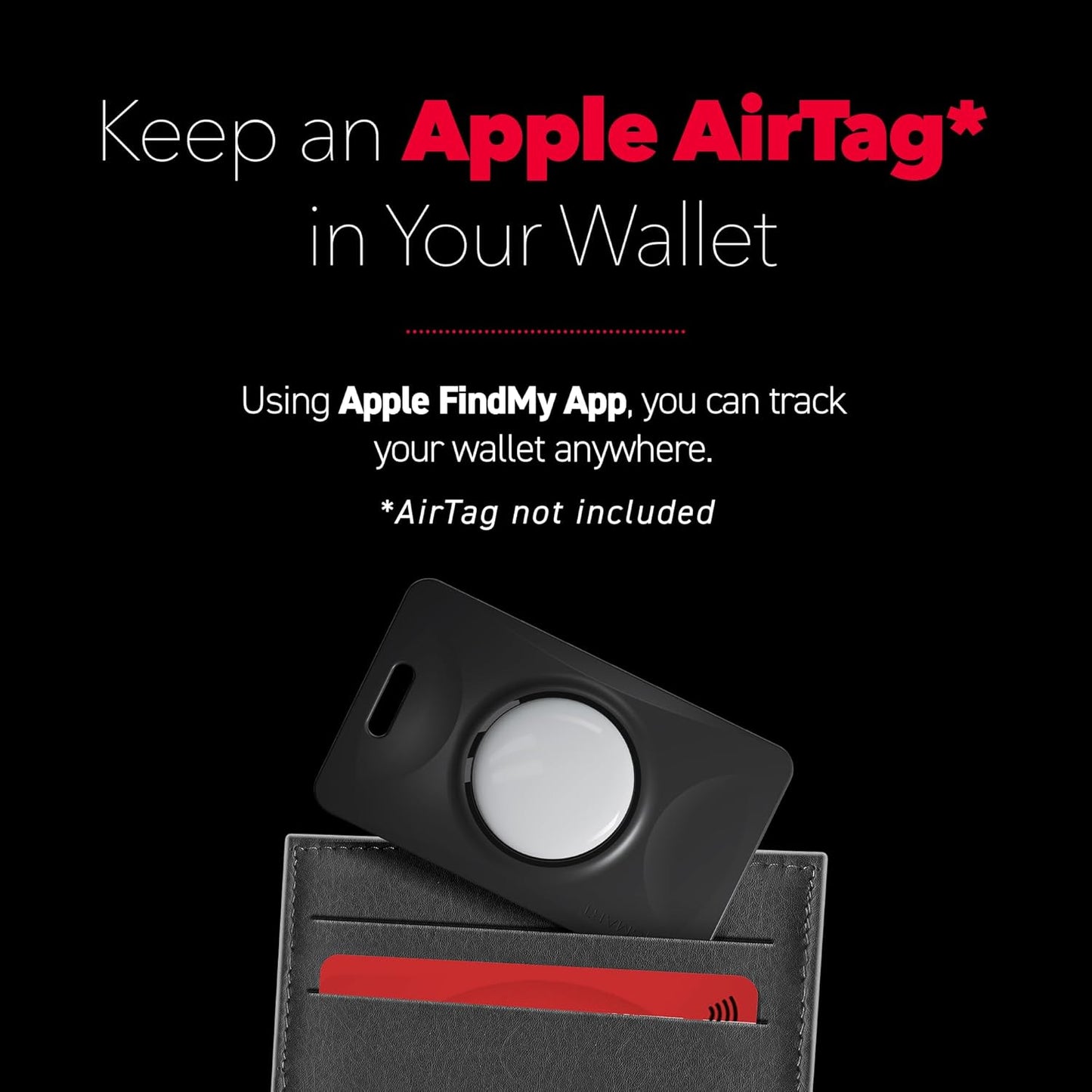 KeySmart AirTag Keychain Key Holder, Compatible with Apple AirTag Holder, Key Organizer Keychains