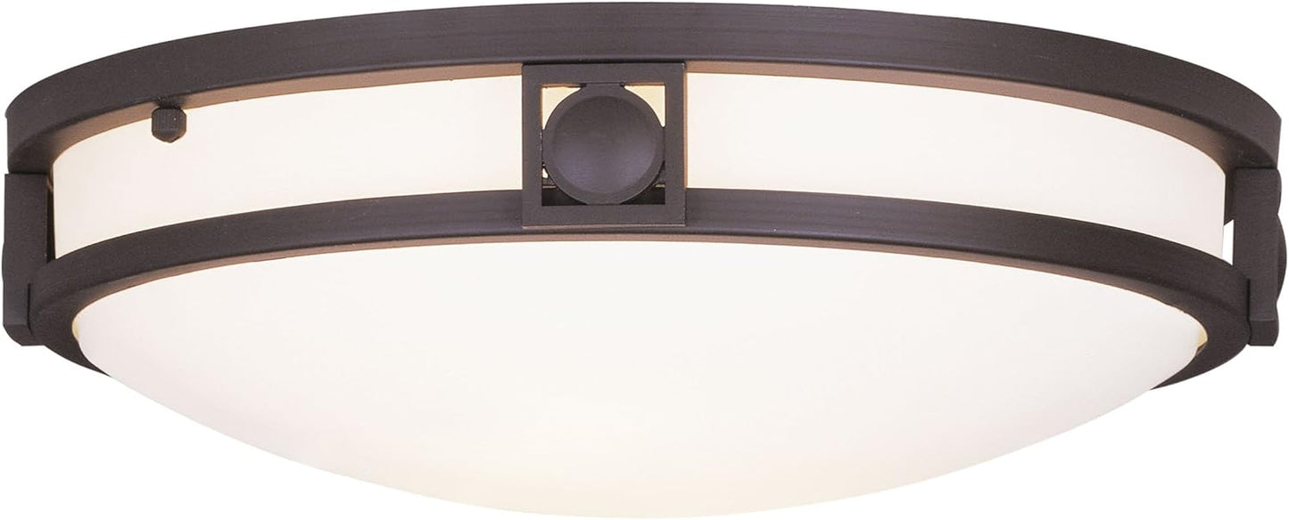 Livex Lighting 4487-07 Titania 2-Light Ceiling Mount, Bronze