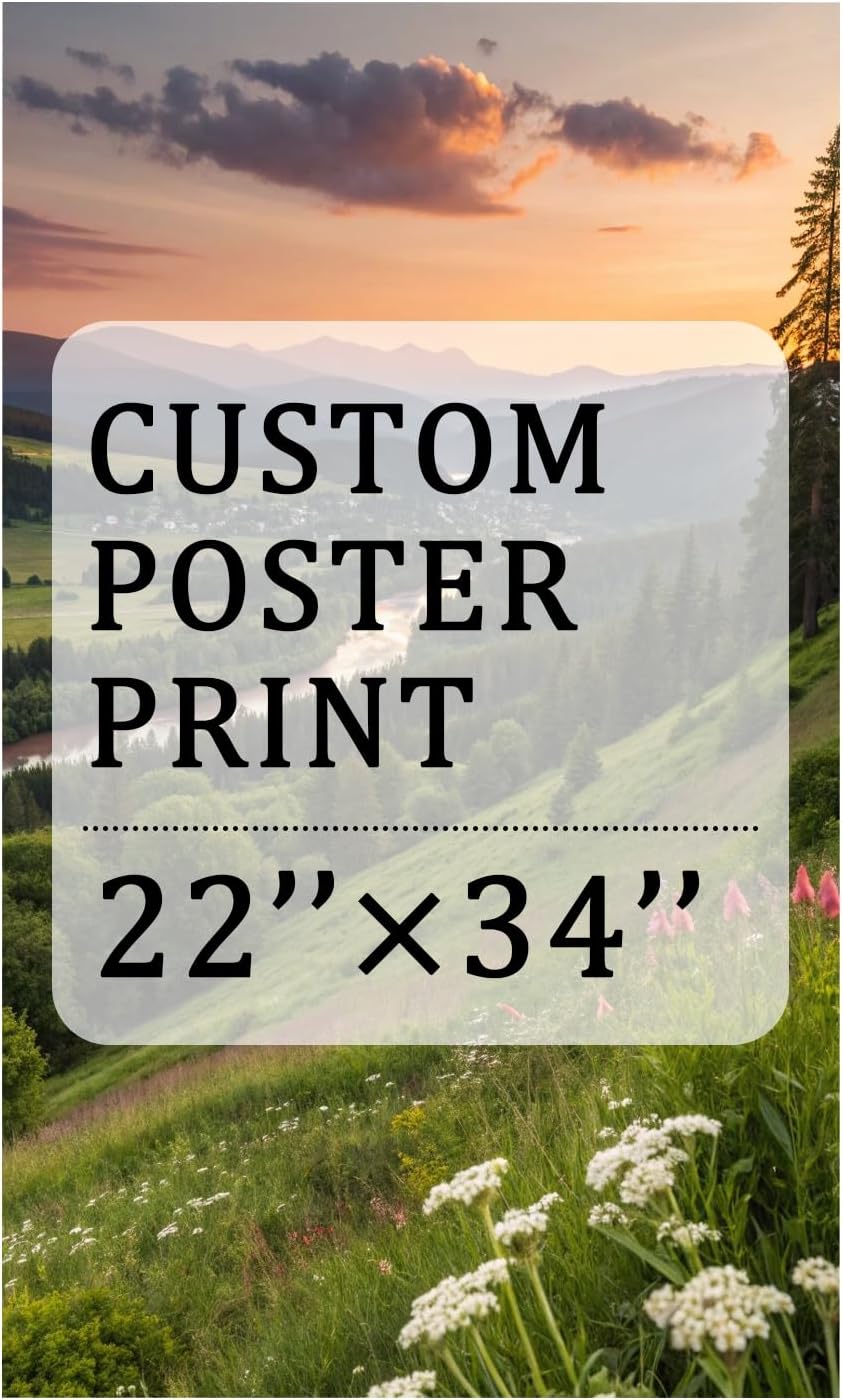 YXIMOX Custom Art Print on Premium Canvas, Personalized with Your Image or Design, Large Wall Decor for Living Room, Office, Bedroom, Custom Canvas Artwork(Unframe) (Unframe, 22"x34")
