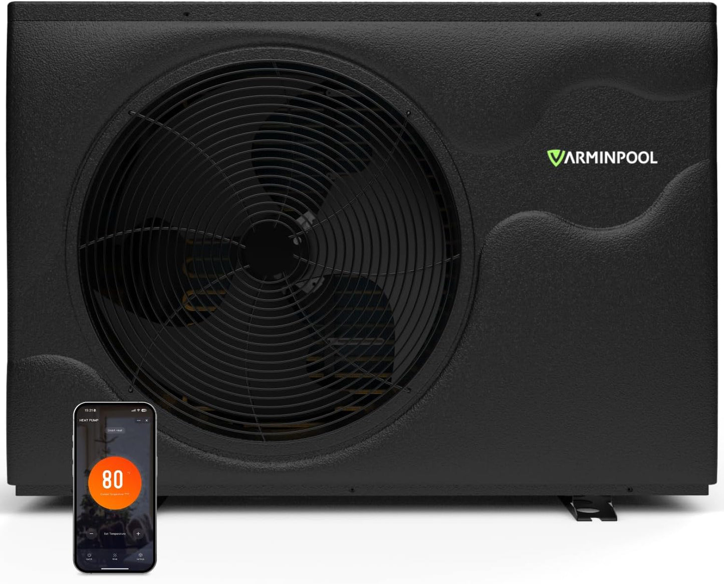 Pro Invert 58000BTU Smart Electric Pool Heater for 18000 Gals Above Ground and Ingroud Pools, Heat Pump with WiFi Capable & Timer Function Controller, Heat&Cool, 220V