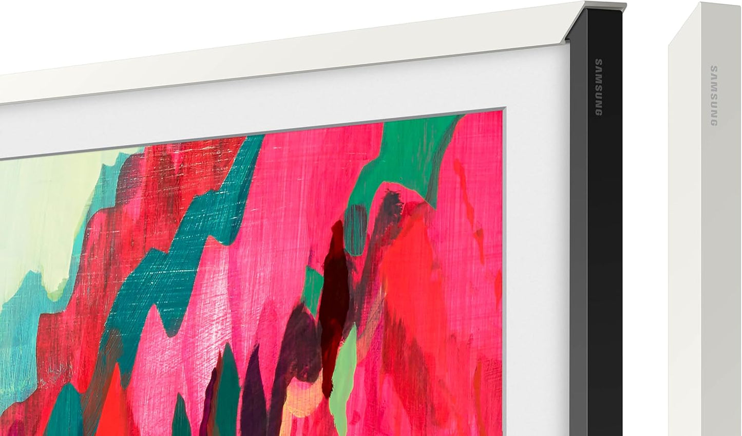 Samsung 85” The Frame Customizable Bezel (2025 Model), Magnetic, Quick and Easy Installation, VG-SCFF85WTBZA, Modern White