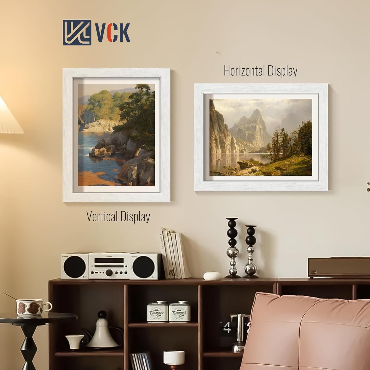 VCK 11x14 Picture Frames white Set of 6, Wide Border Wood Multi Certificate 11 x 14 Frame, Family Photos, Office Prints, Studio/Gallery Artwork, Woodgrain Series, Wall Hanging