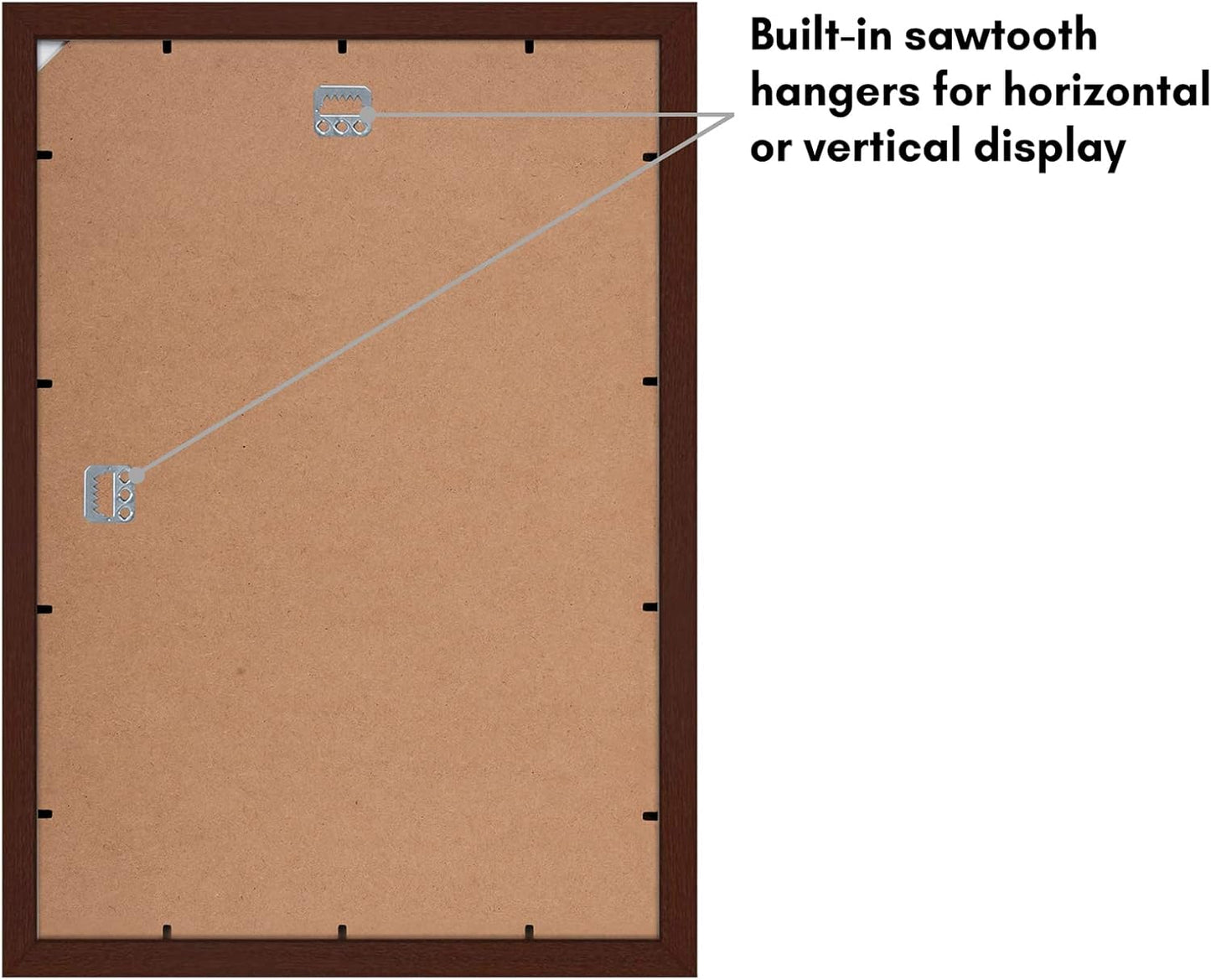 Americanflat 13x19 Picture Frame with Shatter-Resistant Glass - Signature Collection - Gallery-Style Frames Made of Engineered Wood - Photo Frame for Wall Display - Mahogany