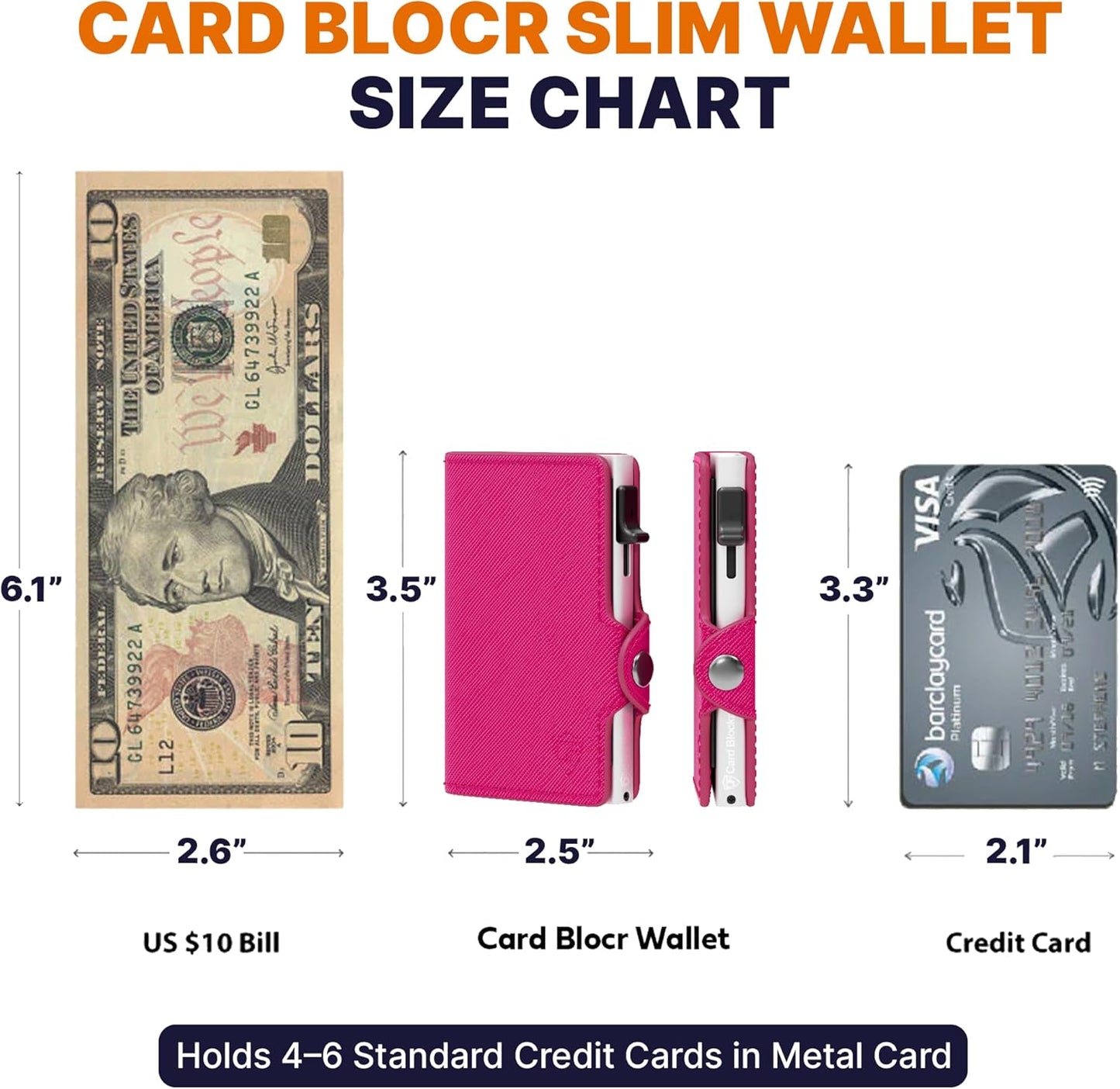 Conceal Plus Small RFID Wallet for Women, Slim Compact RFID Blocking Credit Card Holder Womens Wallet, Smart Pop Up Minimalist Card Case, Holds 4-6 Standard Cards Plus Cash & ID, Compact Travel Wallet