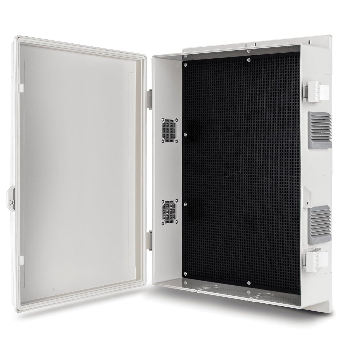 Outdoor Electrical Junction Box, ABS Water Resistant Enclosure with Internal Mounting Panel & Hinged Cover (18.1" H* 12.6" L* 4.3" W)