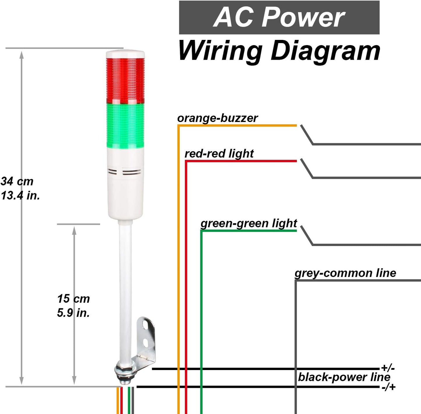 Tower Stack Lights, Industrial Warning Signal Lights Tower Lamps Column, Factory Workshop Safety RGB Signal Indicator, LED Andon Lights (110V, 2 Tiers, with Sound)