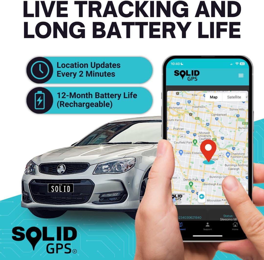 Tracker – Real-Time 4G Vehicle Tracker with App Alerts, Geofencing & Long Battery Options – No Wiring, Australian Support (6-Month Battery Life)