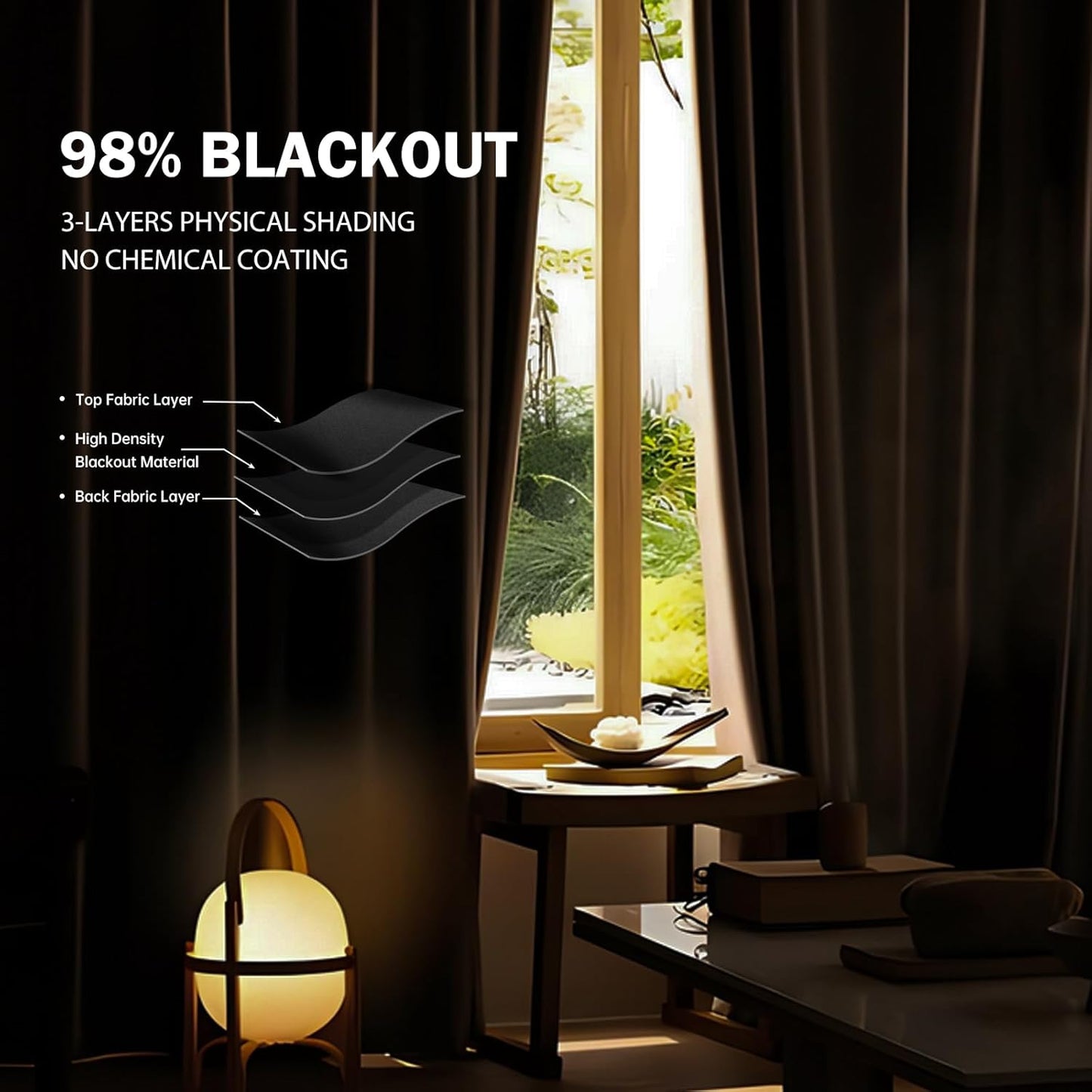 Room Divider Ceiling Mounted Curtains Track Sets Extra Wide Blackout Curtain Flexible Tracks for Bedroom Privacy Partition Separator, 1 Panel Black Drape and White Rail, W8.3 x H9ft