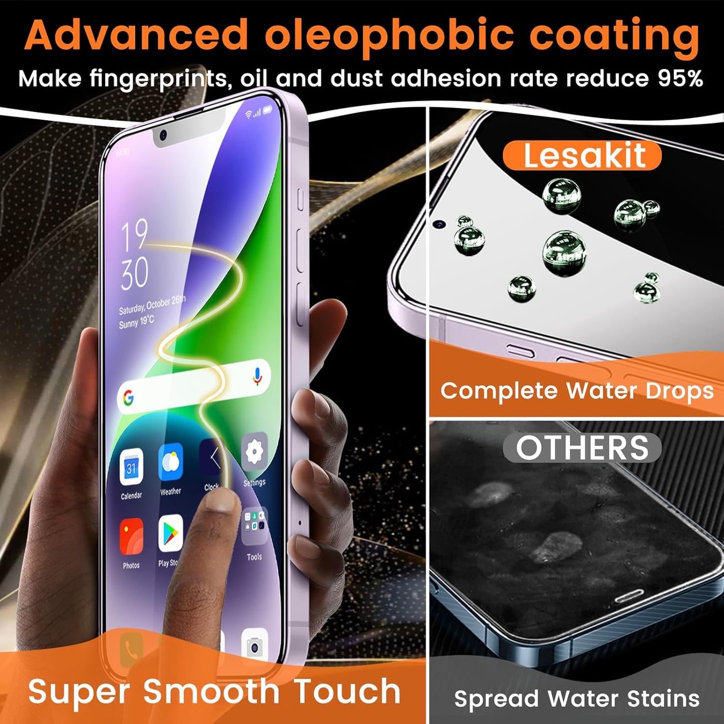 3+3 Pack Privacy Screen Protector for iPhone 14 Plus 6.7-Inch with 3 Pack Camera Lens Protector, Anti Spy Tempered Glass Film 9H Hardness Bubble Free Case Friendly