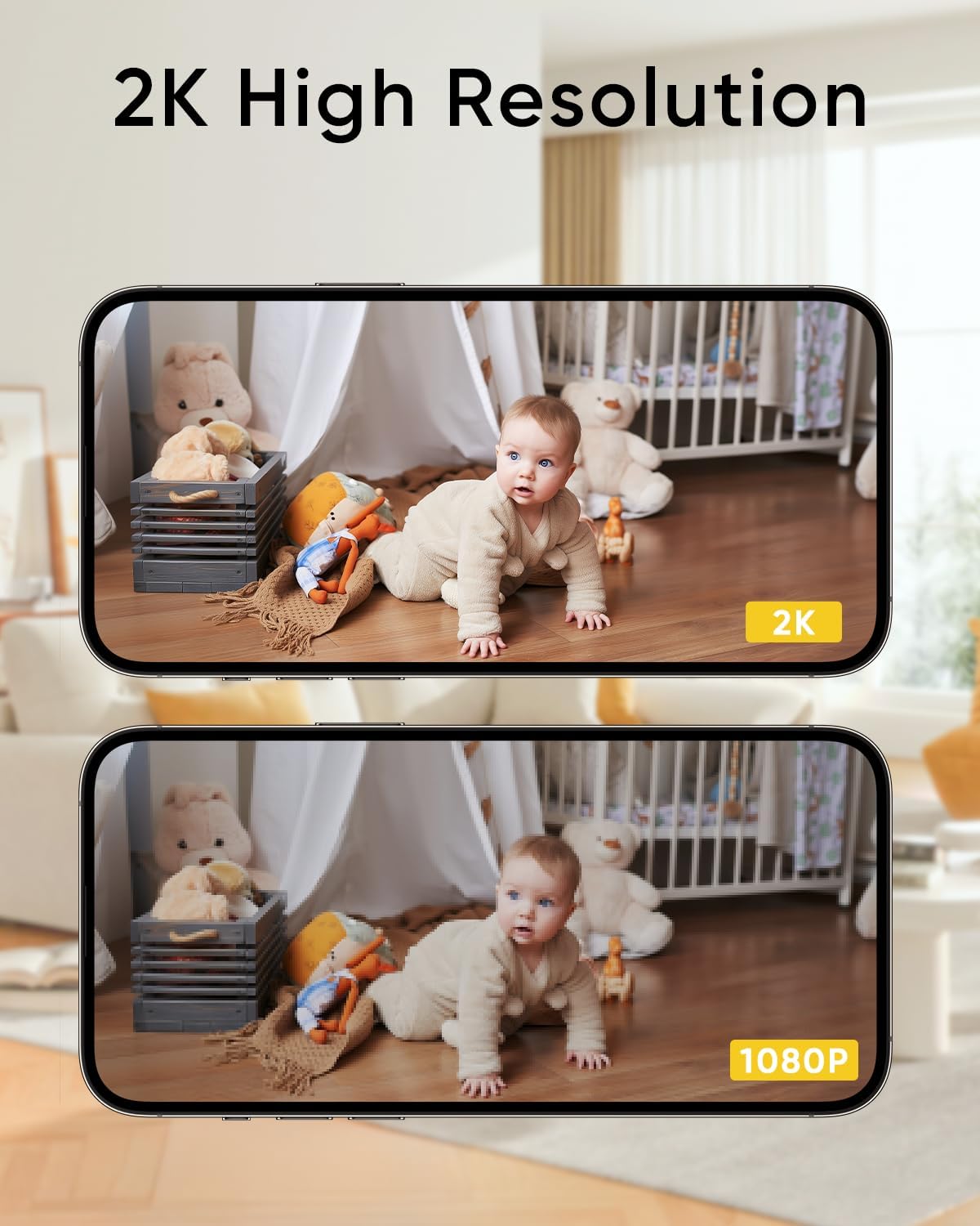 BoyKeep Indoor Camera, 2K Cameras for Home Security with Motion Detection, Pet Camera Indoor with Phone App, Color Night Vision, 2-Way Audio, Cloud/TF Card Storage, Compatible with Alexa