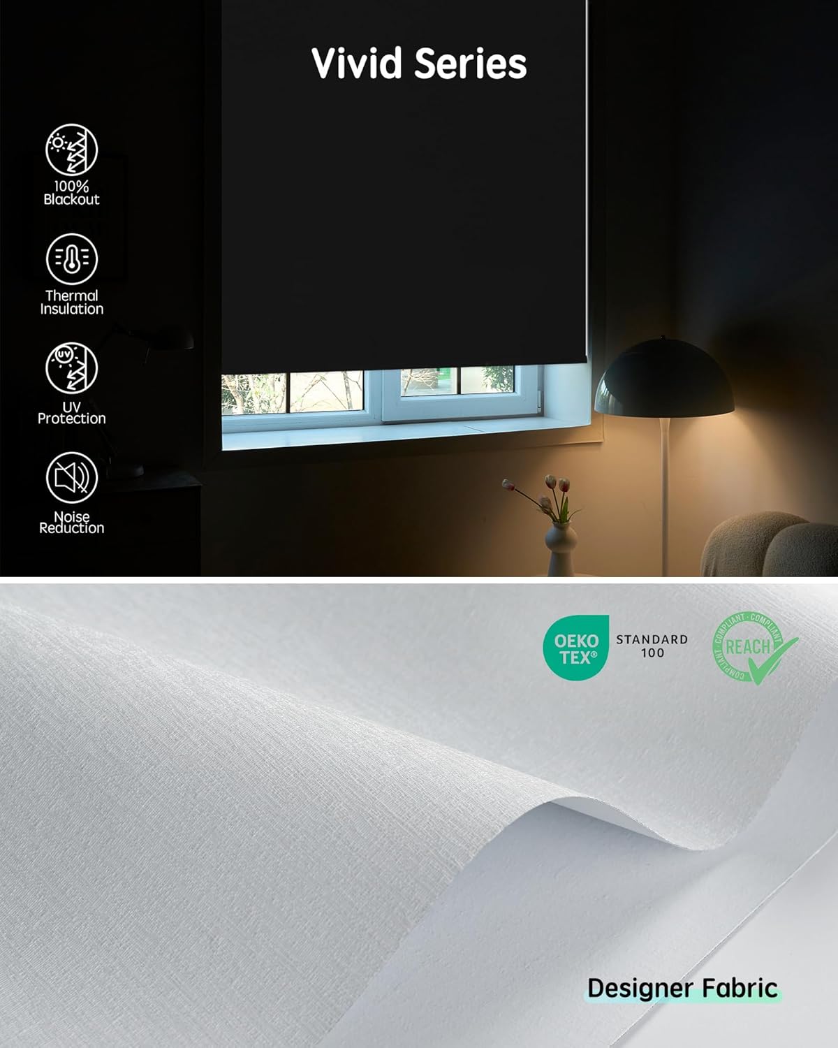Yoolax Motorized Blinds with Remote, Smart Blinds for Windows Blackout Automatic Shades Compatible with Alexa Remote Control Roller Window Shades with Valance, Custom Size (V-Shimmer White)