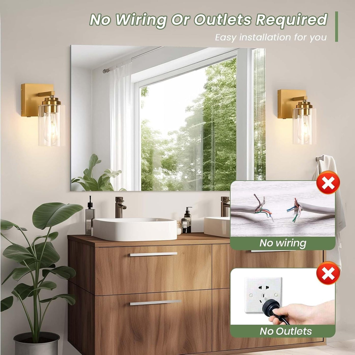 Wall Sconces,Rechargeable Wall Lights Set of 2 Dimmable Battery Operated,15000mAh Endurance 200 Hours Fast Charging,Wireless Sconces for Bedroom Living Room Bathroom Hallway Farmhouse