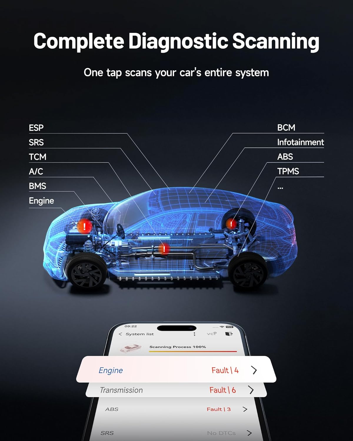 OBD2 Scanner Bluetooth TOPDON TopScan Pro, Bi-Directional Scan Tool with All System, 13+ Services for iOS & Android, FCA AutoAuth, CAN-FD, AI Assistant, Upgraded from TopScan Car Code Reader (Green)