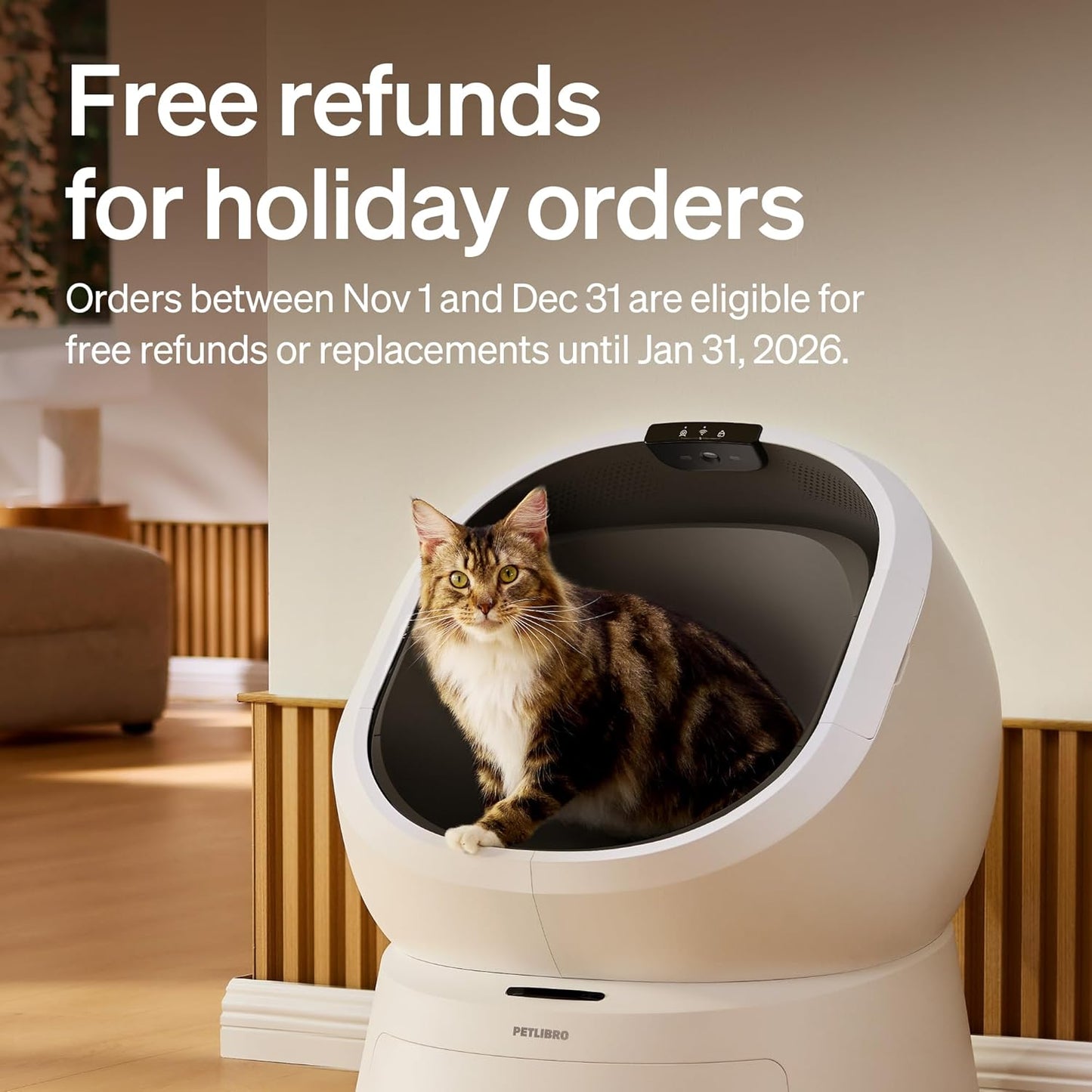 PETLIBRO Upgrade Luma Automatic Cat Litter Box AI Camera Waste Analysis, Triple Safety Protection Self Cleaning Litter Box, Odor Control in-App Usage Tracking, Open-Top Multi-Cat Recognition LitterBox